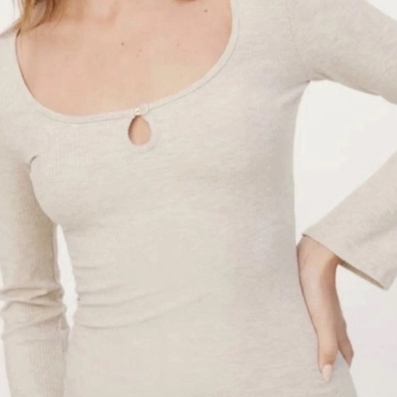 Reformation Jeans Elias Mini Dress Marble Grey & White Size Medium - Picture 2 of 7